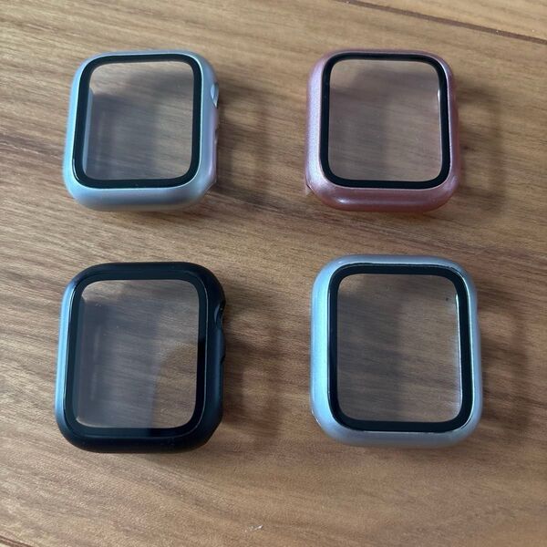 Apple Watch 保護カバー 4個 シルバー、ピンク、ブラック