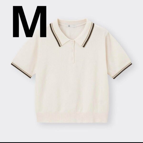 GU ジーユー ポロセーター 半袖 Tシャツ トップス クロップド ショート丈 サマーニット 半袖ポロシャツ