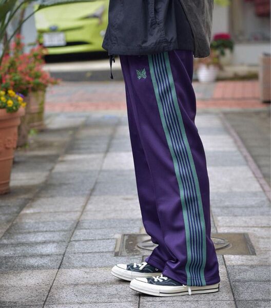 needles 21ss トラックパンツ ストレート エッグプラント パープル