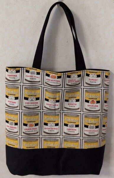 トートバック(ハンドメイド)コットンこばやし ねこ柄