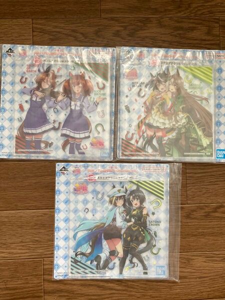ウマ娘 プリティーダービー スクエアアクリルスタンド3個セット 1番くじ