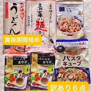 訳あり6点セットうどん2点 じゅーしぃの素など