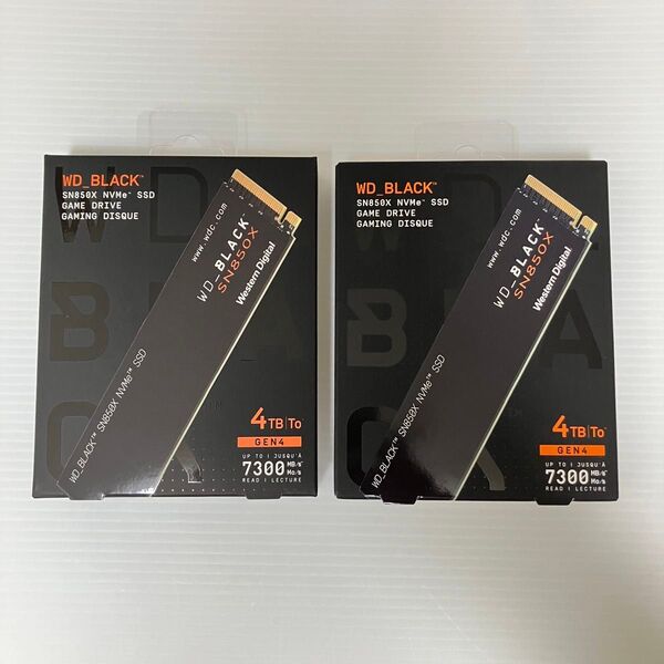 【即発送】Western Digital WD Black SN850X WDS400T2X0E 4TB×2台 合計8TB