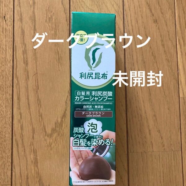 利尻昆布 白髪用利尻炭酸カラーシャンプー ダークブラウン未使用 白髪染め シャンプー ヘアケア