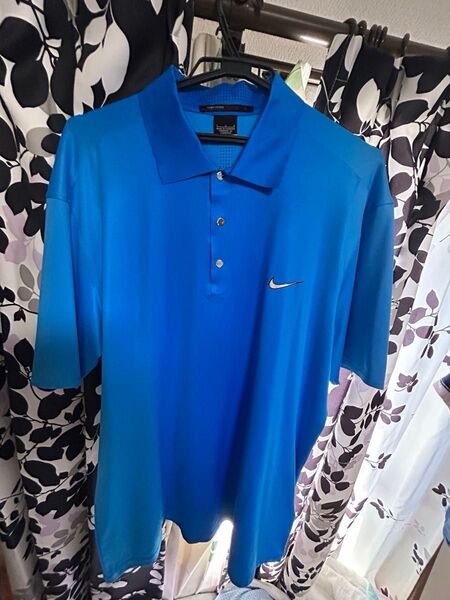 NIKE GOLF ポロシャツ ブルー Lサイズ&ゴルフサンバイザー(タイガーモデル)