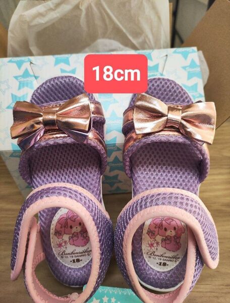 サンリオキッズスポーツサンダル ボンボンリボン 18cm#子供靴#女の子向け靴