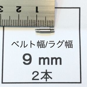 腕時計 バネ棒 ばね棒 2本 9mm用 即決 即発送 おてがる便(匿名配送) 画像3枚 p
