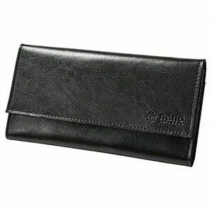 新品 未開封 ナノ・ユニバース スマホも入る 本革長財布 型押し 箔押し ロゴ ナノユニバース 財布 雑誌 モノマックス 付録