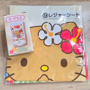 サンリオ ハローキティ 当りくじ グラス&レジャーシート 2点セット