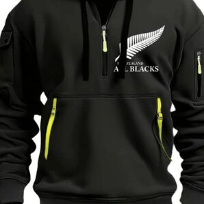 (特価)オールブラックス ハーフジップパーカーXLサイズ