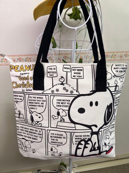 【新品未使用】SNOOPY スヌーピー ポータブルバック トートバッグ
