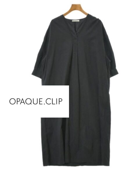 OPAQUE.CLIP バルーンスリーブ チュニック ワンピース M ブラック