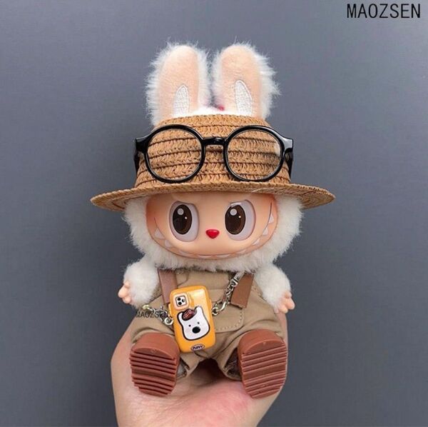 ラブブ Labubu ぬいぐるみ着 可愛い 17cm着せ替え服 5点セット