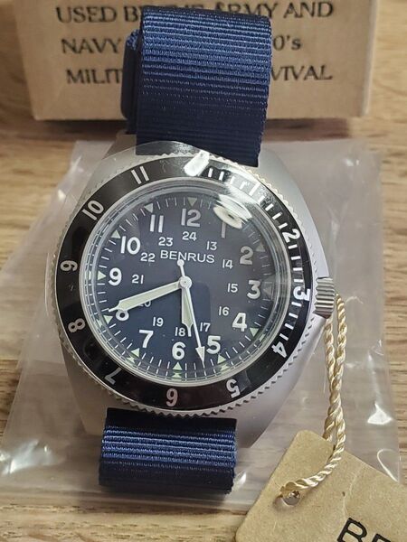 BENRUS ベンラス TYPE2 ミリタリーウォッチ リバイバル 新品、未使用品!