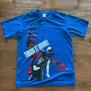 adidas バスケットボールTシャツ メンズ ブルー系