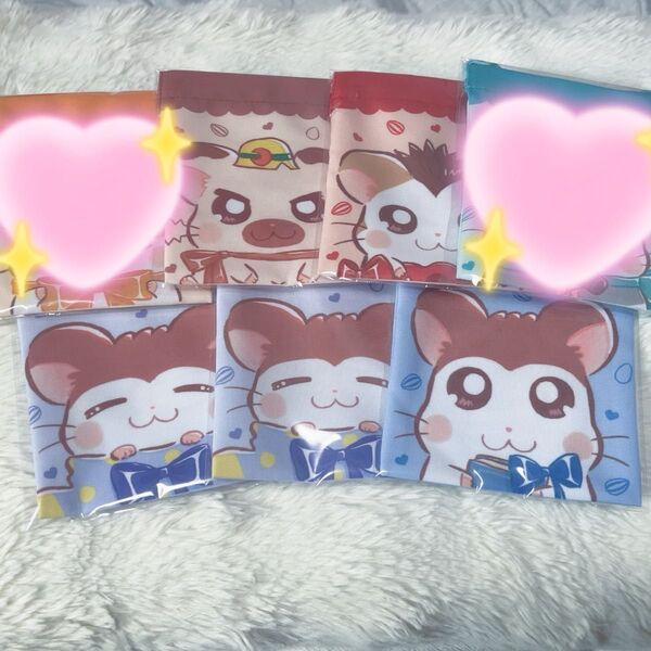とっとこハム太郎 セリア ダイソー ミニ巾着 タイショーくん トンガリくん ねてるくん のっぽくん