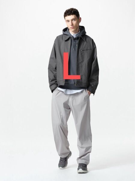 新品 ユニクロ UNIQLO ウルトラストレッチアクティブトラックパンツ メンズ Lサイズ グレー
