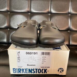 ビルケンシュトック Birkenstock ボストン Boston サンダル スムースレザー 黒 41サイズ 新品