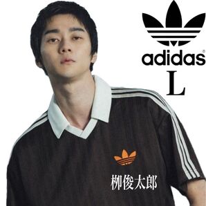 新品L】アディダス フットボールジャージ Tシャツ 半袖 ブラウンadidas