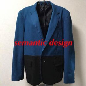 semantic design バイカラージャケット L