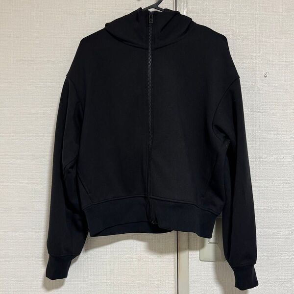 UNIQLO ユニクロ ドライスウェットフルジップパーカー L ブラック