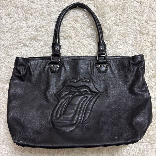 【希少品】ローリングストーンズ 革トートバッグ JACKROSE VINTAGE ブラック