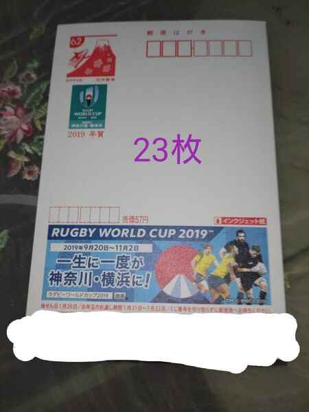 未使用2019年年賀状エコーはがき62円インクジェット23枚