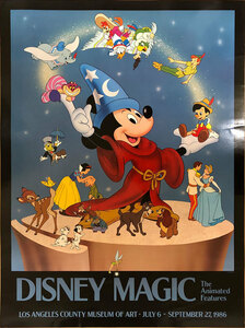 ミッキーマウス “ファンタジア／FANTASIA -DISNEY MAGIC” LACMA 展覧会オリジナル・ビンテージ・ポスター P-095