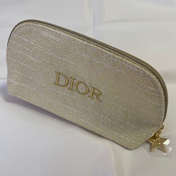 Dior ディオール ポーチ 2024 ホリデー限定ノベルティ ゴールド 新品未使用 星チャーム付き