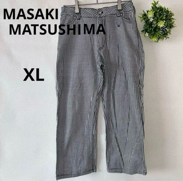 マサキマツシマ カジュアルパンツ スラックス ギンガムチェック W73
