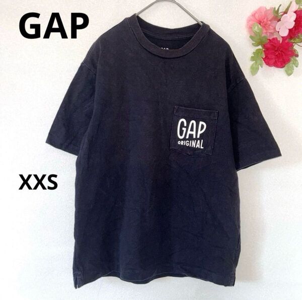 ギャップ Tシャツ トレーナー トップス スウェット 半袖 ブラック XXS