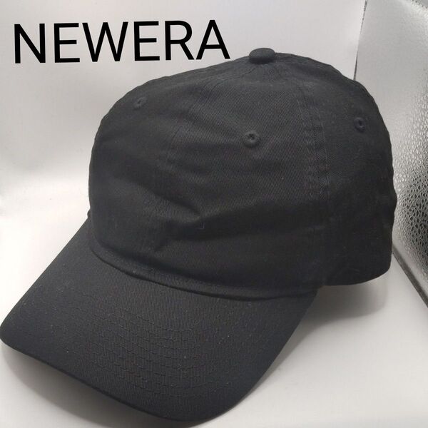 ◆705 NEWERA プレーンキャップ アジャスタ キャップ ブラック