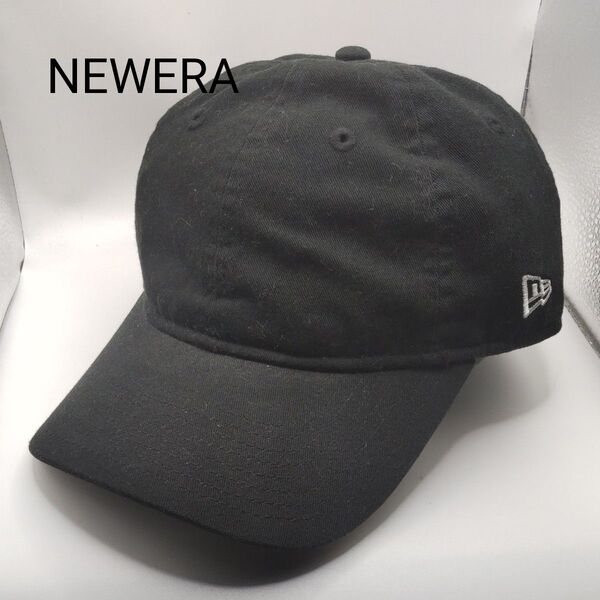 ◆706 NEWERA プレーンキャップ ブラック キャップ ニューエラ 帽子