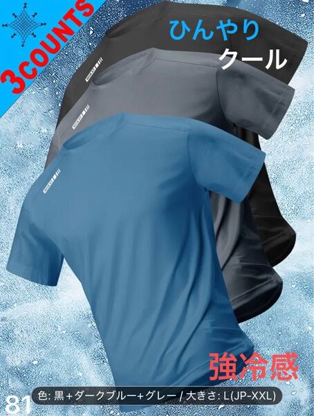 吸汗 Tシャツ 速乾性 通気性 伸縮性 カジュアルスポーツシャツ 3枚セット 半袖 ジム トレーニング 等