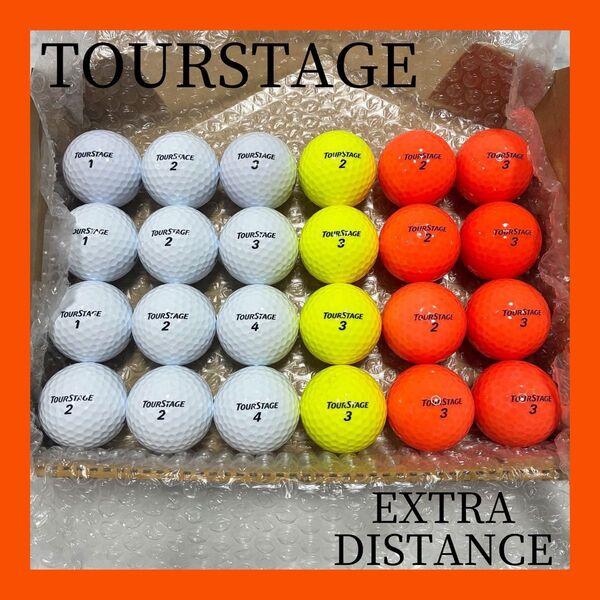 TOURSTAGE ツアーステージ*ロストボール ゴルフボール EXTRADISTANCE 24球