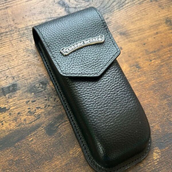 CHROME HEARTS クロムハーツ 新品 スクロールラベル メガネケース 眼鏡ケース アイウェアケース メンズ