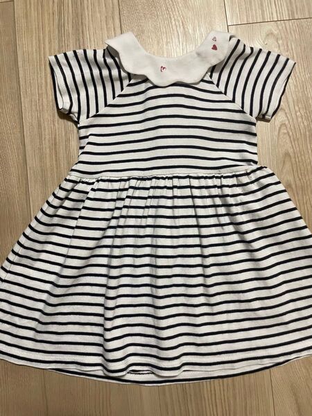 PETIT BATEAU プチバトー ストライプ柄 半袖ワンピース