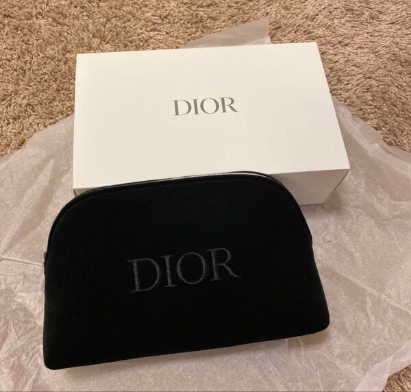 レア♪ 海外限定 最新 2024年 未開封新品 ディオール ノベルティ ブラック ポーチ DIOR メイクポーチ 219