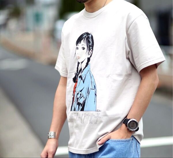 【EDWIN】エドウィン/江口寿史 ×ジーパン女子Tシャツ/L/ホワイト/白