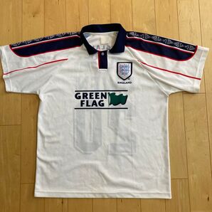 1998年製 イングランド代表 プラクティスシャツ マイケルオーウェン green flag 90s vintage ゲームシャツ