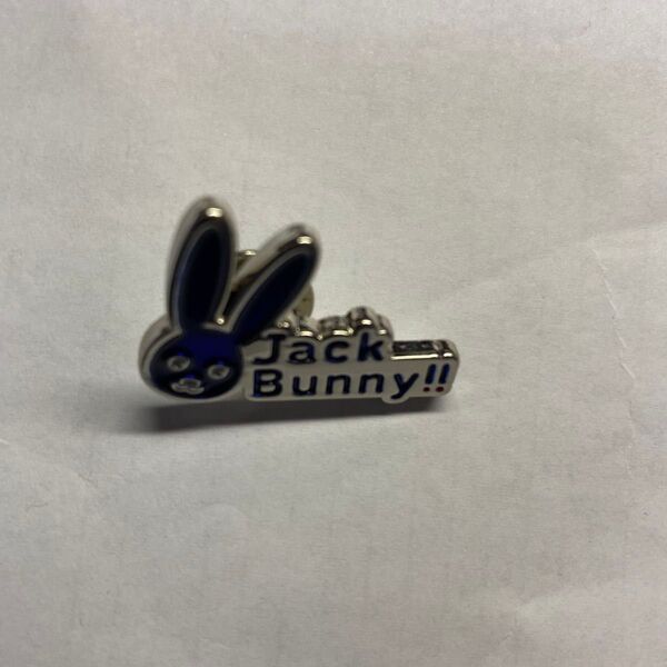 【JACK BUNNY!! by PEARLY GATES】ジャックバニー ピンバッジ ブルー×シルバー 未使用品 ブローチ