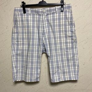 【Titleist】タイトリスト ゴルフハーフパンツ 白×ブルー W88 格子 ホワイト チェック柄 ショートパンツ ゴルフウェア