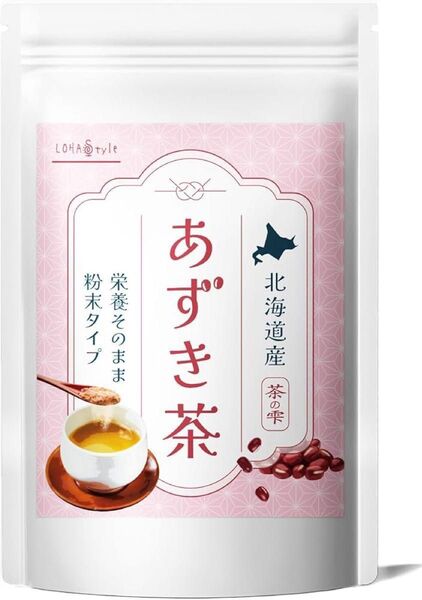あずき茶 粉末 北海道産 100g 小豆パウダー 国産 小豆茶 あずき粉 残留農薬検査済 ノンカフェイン カリウム 蒸し上げ焙煎