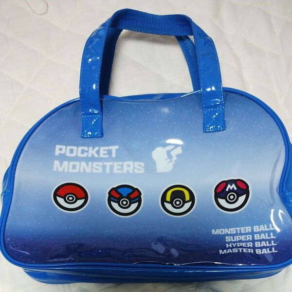 【中古】プールバック ポケットモンスター ポケモン プール 海 ブルー系 チャック付き ボストンバッグタイプ