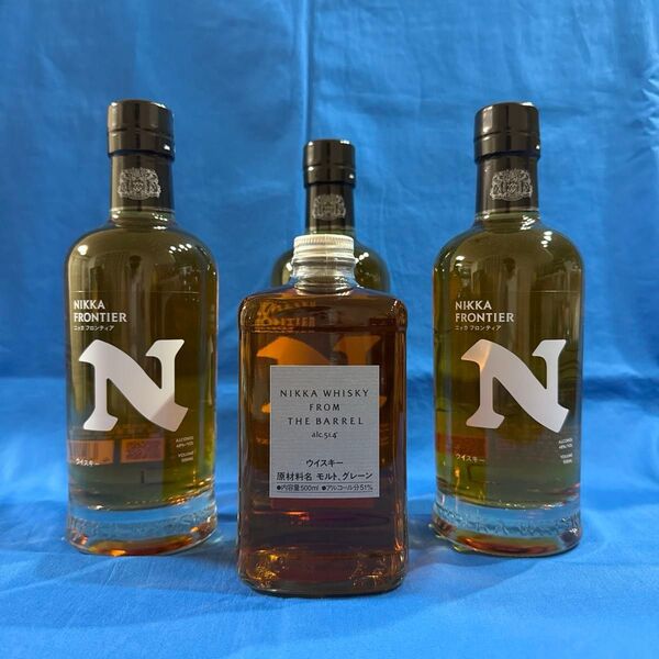 【送料無料】ニッカウヰスキー フロムザバレル 500ml 1本・フロンティア 500ml 3本 カートン無し