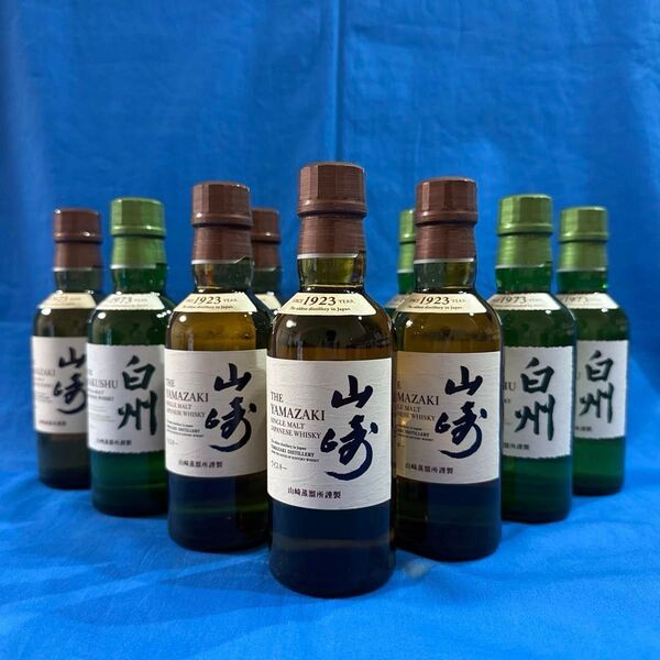 サントリー シングルモルトウイスキー 山崎 NV 180ml 5本・白州NV 180ml 5本 カートン無し
