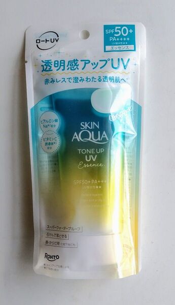 ロート製薬 スキンアクア トーンアップUVエッセンス ミントグリーン 日焼け止め 赤み、ニキビ跡カバー SKIN AQUA