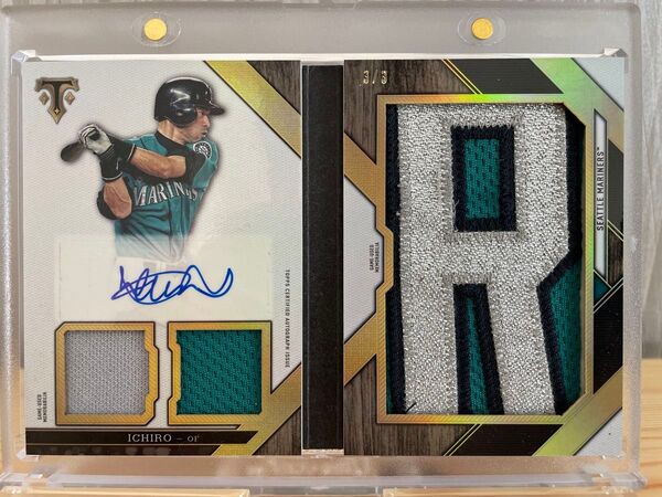 【3枚限定】【ラストナンバー】イチロー topps triple thread 2016 ブックレットカードスーパーパッチ