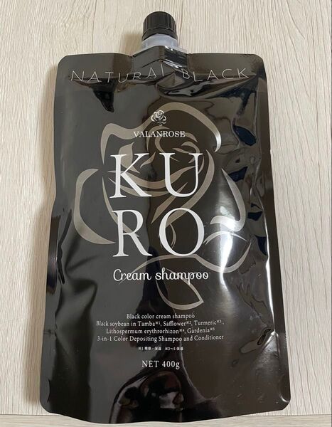 VALANROSE KUROクリームシャンプー 400g ナチュラルブラック