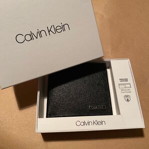 カルバンクライン 折り財布 ミニ財布 二つ折り財布 コインケース 小銭入れ ブラック